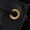 GUCCI Bamboo Hand Bag Leather Black Gold 001 2684 1657 Auth 194334-15