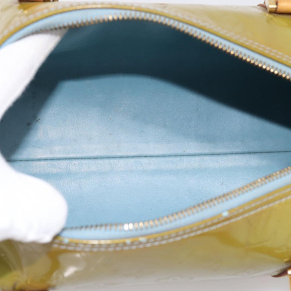 LOUIS VUITTON Monogram Vernis Bedford Hand Bag Baby Blue M91007 LV Auth 194339