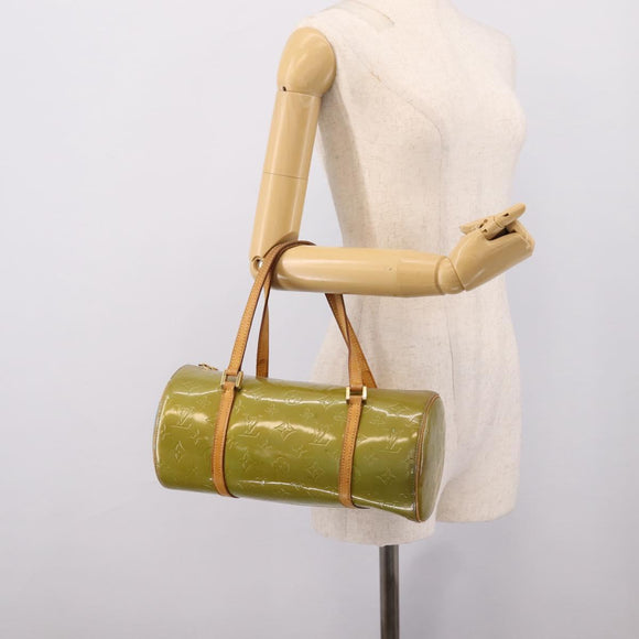 LOUIS VUITTON Monogram Vernis Bedford Hand Bag Baby Blue M91007 LV Auth 194339