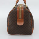 CELINE Macadam Canvas Boston Bag PVC Leather Brown Gold Auth 194340A-4
