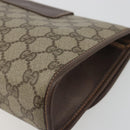 GUCCI GG Supreme Web Sherry Line Bag PVC Beige Gold 156 01 030 Auth 194344-10