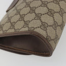 GUCCI GG Supreme Web Sherry Line Bag PVC Beige Gold 156 01 030 Auth 194344-11