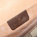 GUCCI GG Supreme Web Sherry Line Bag PVC Beige Gold 156 01 030 Auth 194344-15