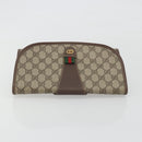 GUCCI GG Supreme Web Sherry Line Bag PVC Beige Gold 156 01 030 Auth 194344-6