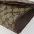 GUCCI GG Supreme Web Sherry Line Bag PVC Beige Gold 156 01 030 Auth 194344-8