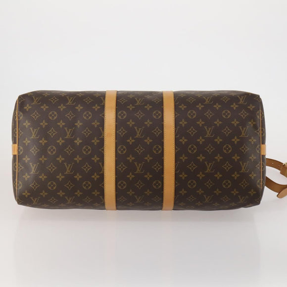 LOUIS VUITTON Monogram Keepall Bandouliere 55 Boston Bag M41414 LV Auth 194346V