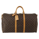 LOUIS VUITTON Monogram Keepall Bandouliere 55 Boston Bag M41414 LV Auth 194346V-2