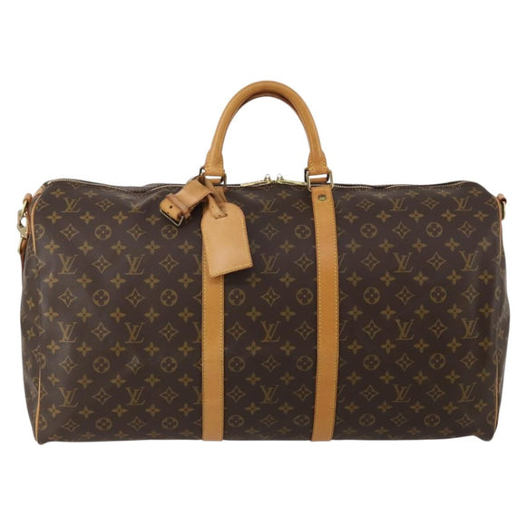 LOUIS VUITTON Monogram Keepall Bandouliere 55 Boston Bag M41414 LV Auth 194346V