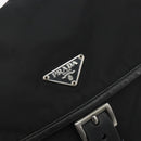 PRADA Shoulder Bag Nylon Black Silver Auth 194350A-19