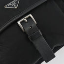 PRADA Shoulder Bag Nylon Black Silver Auth 194350A-20