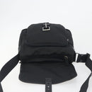 PRADA Shoulder Bag Nylon Black Silver Auth 194350A-21