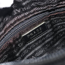 PRADA Shoulder Bag Nylon Black Silver Auth 194350A-24