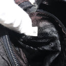 PRADA Shoulder Bag Nylon Black Silver Auth 194350A-10