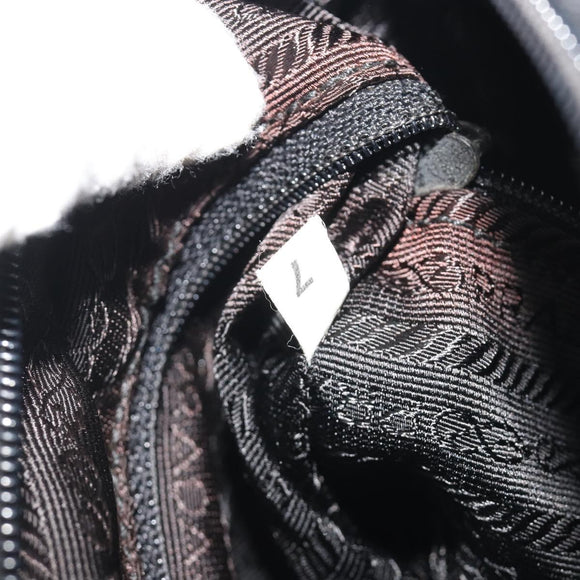 PRADA Shoulder Bag Nylon Black Silver Auth 194350A