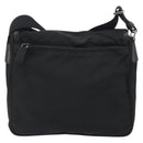 PRADA Shoulder Bag Nylon Black Silver Auth 194350A-2