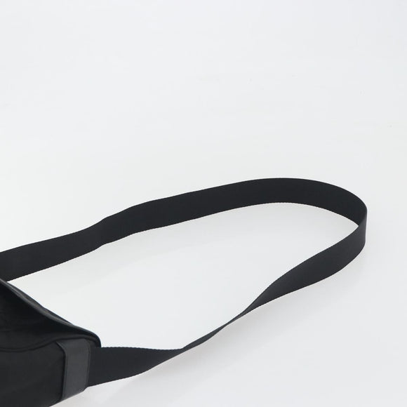 PRADA Shoulder Bag Nylon Black Silver Auth 194350A
