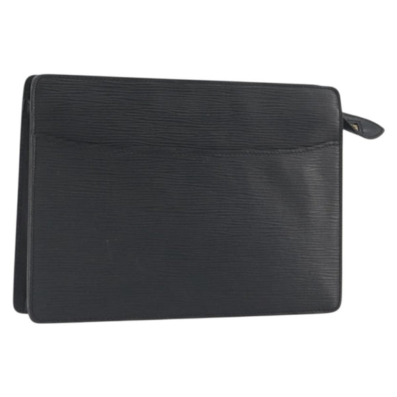 LOUIS VUITTON Epi Pochette Homme Clutch Bag Black M52522 LV Auth 194352