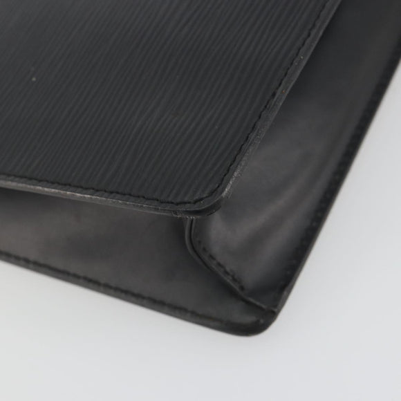 LOUIS VUITTON Epi Pochette Homme Clutch Bag Black M52522 LV Auth 194352