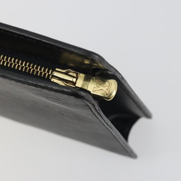LOUIS VUITTON Epi Pochette Homme Clutch Bag Black M52522 LV Auth 194352