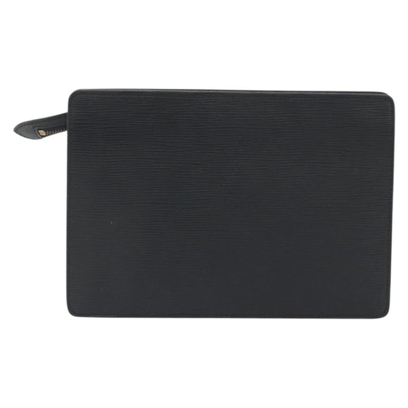 LOUIS VUITTON Epi Pochette Homme Clutch Bag Black M52522 LV Auth 194352