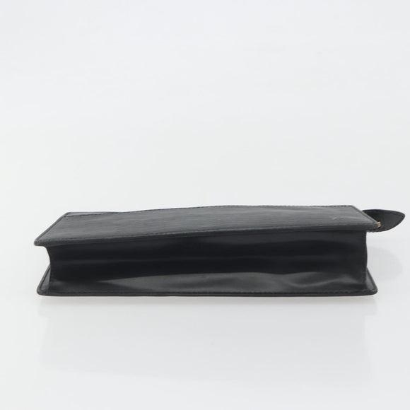 LOUIS VUITTON Epi Pochette Homme Clutch Bag Black M52522 LV Auth 194352