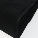 Salvatore Ferragamo Gancini Shoulder Bag Suede Black Gold Auth 194354A-12