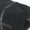 CELINE Macadam Canvas Boston Bag Black Gold Auth 194355-9