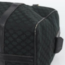 CELINE Macadam Canvas Boston Bag Black Gold Auth 194355-15