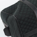 CELINE Macadam Canvas Boston Bag Black Gold Auth 194355-16