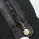 CELINE Macadam Canvas Boston Bag Black Gold Auth 194355-10