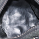CELINE Macadam Canvas Boston Bag Black Gold Auth 194355-11