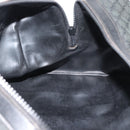 CELINE Macadam Canvas Boston Bag Black Gold Auth 194355-17