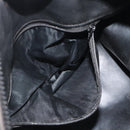 CELINE Macadam Canvas Boston Bag Black Gold Auth 194355-12