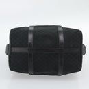 CELINE Macadam Canvas Boston Bag Black Gold Auth 194355-5