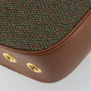 SAINT LAURENT Shoulder Bag PVC Canvas Brown Gold Auth 194356-13