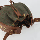 SAINT LAURENT Shoulder Bag PVC Canvas Brown Gold Auth 194356-6