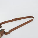 SAINT LAURENT Shoulder Bag PVC Canvas Brown Gold Auth 194356-8