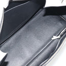 CELINE Edge Medium Hand Bag Leather White Silver Auth 194359A-11
