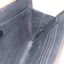 SAINT LAURENT Clutch Bag Leather Embossed Black Auth 194360A-16