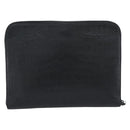 SAINT LAURENT Clutch Bag Leather Embossed Black Auth 194360A-3