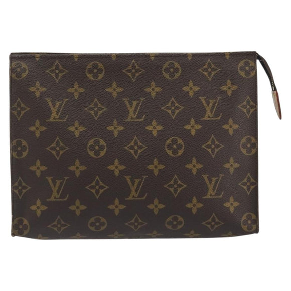 LOUIS VUITTON Monogram Poche Toilette 26 Pouch M47542 LV Auth 194365