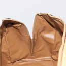 CELINE Macadam Canvas Boston Bag PVC Beige Gold Auth 194366-20