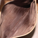 CELINE Macadam Canvas Boston Bag PVC Beige Gold Auth 194366-23