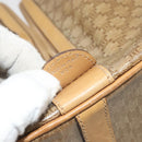 CELINE Macadam Canvas Boston Bag PVC Beige Gold Auth 194366-24