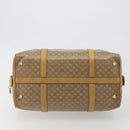 CELINE Macadam Canvas Boston Bag PVC Beige Gold Auth 194366-9
