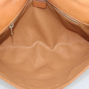 CELINE Macadam Clutch Bag PVC Beige Gold Auth 194369-8