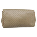 CELINE Macadam Clutch Bag PVC Beige Gold Auth 194369-2
