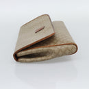 CELINE Macadam Clutch Bag PVC Beige Gold Auth 194369-3