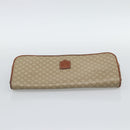 CELINE Macadam Clutch Bag PVC Beige Gold Auth 194369-5