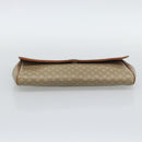 CELINE Macadam Clutch Bag PVC Beige Gold Auth 194369-6